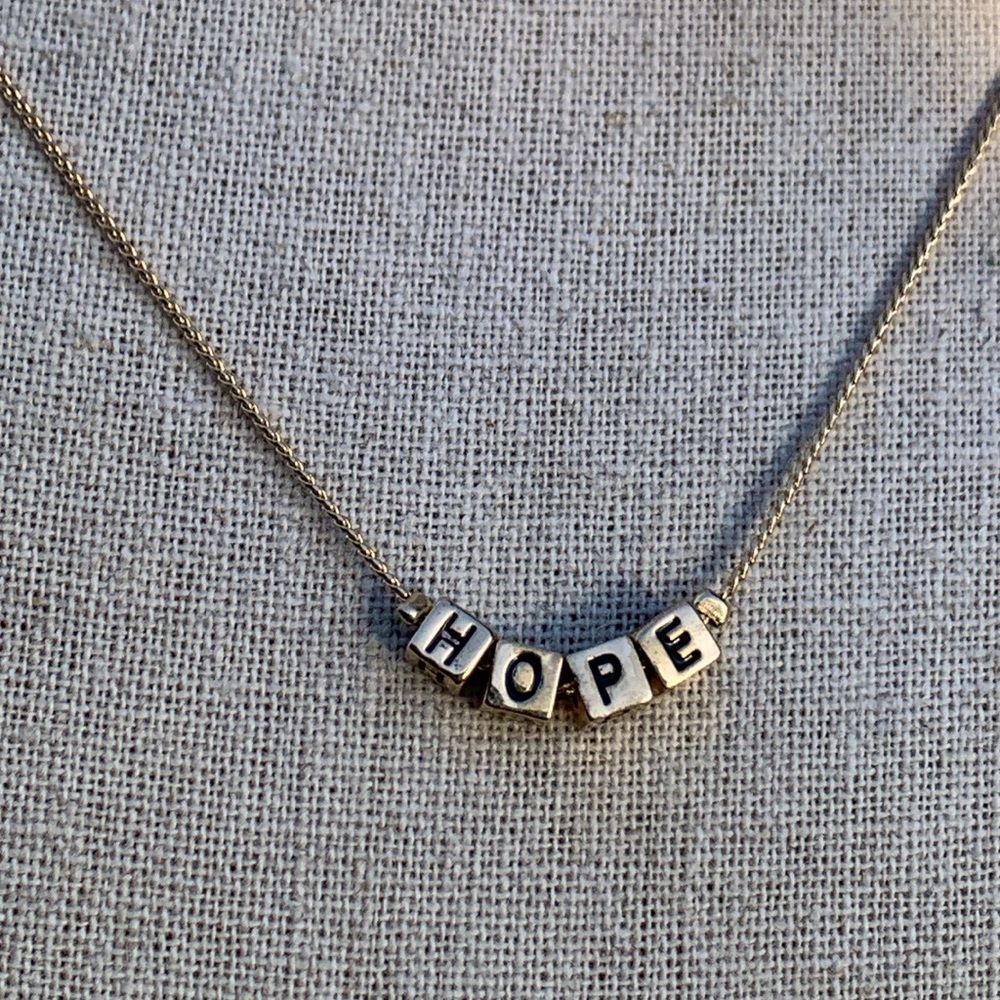 Gold Necklace Letter Charms HOPE Banana Republic